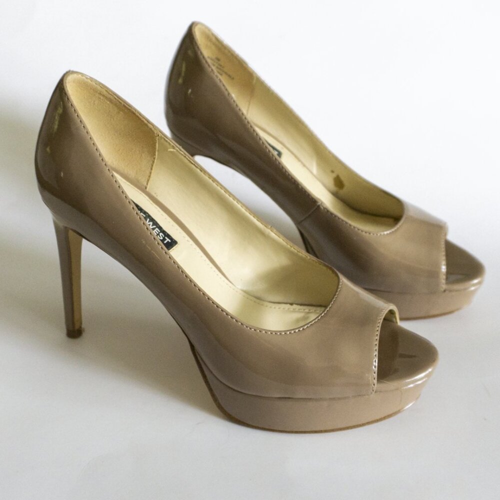 Nine West Tan Platform High Heels Sz 6M